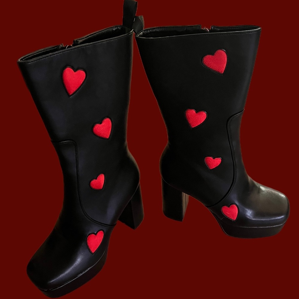 Lamoda Red Hearts Boots - Picture 3 of 7